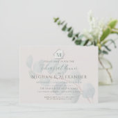 シルバージユーカリ結婚リハーサルディナー 招待状 (スタンド正面)