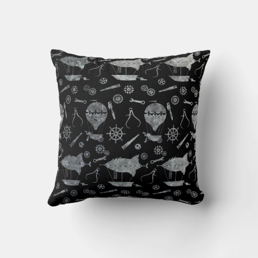 シルバージンクスチームパンクエアシップテーマ クッション (裏面)