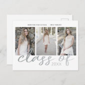 シルバースお洒落クリプト写真卒業 案内ポストカード (正面/裏面)