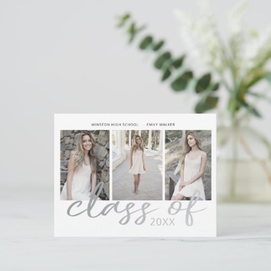 シルバースお洒落クリプト写真卒業 案内ポストカード (スタンド正面)