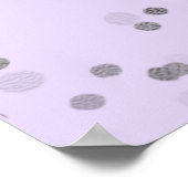 シルバースウィート16バルーンラベンダーウェルカムサイン ポスター (角)