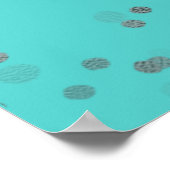 シルバースウィート16バルーン王室のティール（緑がかった色）ウェルカムサイン ポスター (角)