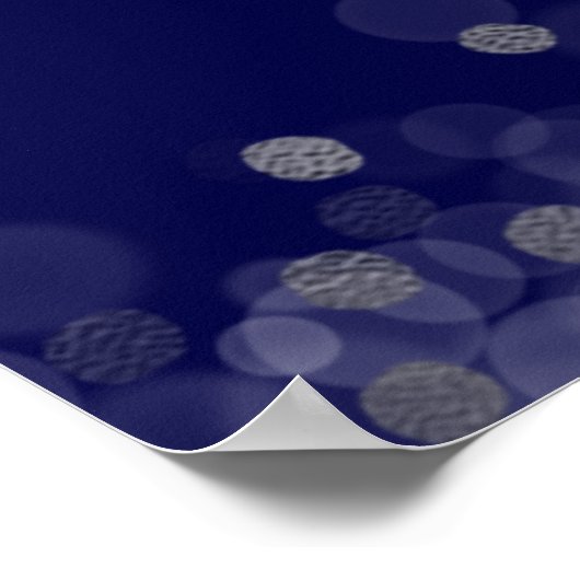 シルバースウィート16バルーン王室のブルーウェルカムサイン ポスター (角)