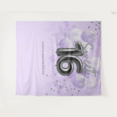 シルバースウィート16日バルーンラベンダーの背景 タペストリー (正面(横))