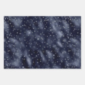 シルバースエレガントターズクリスマス ラッピングペーパーシート (正面3)