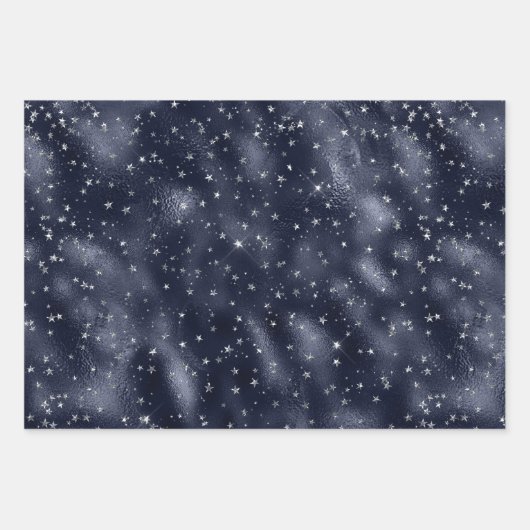 シルバースエレガントターズクリスマス ラッピングペーパーシート (正面3)