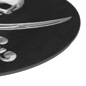 シルバースカルとクロス剣 カッティングボード (角)