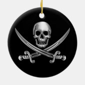 シルバースカルとクロス剣 セラミックオーナメント (裏面)