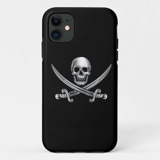 シルバースカルとクロス剣 Case-Mate iPhoneケース (裏面)