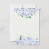 シルバースクリプトウォーターカラーフローラベビーシャワー招待状 招待状 (裏面)