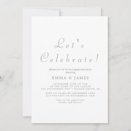 シルバースクリプトエレガントパーティー 招待状