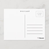 シルバースクリプトハッピーホリデーズパーソナライズされたフォト ポストカード (裏面)