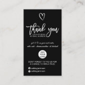 シルバースクリプトハートブラックのロ感謝していゴの順序 名刺 (正面)