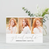 シルバースクリプト写真コラージュ | 卒業党 招待状 (スタンド正面)