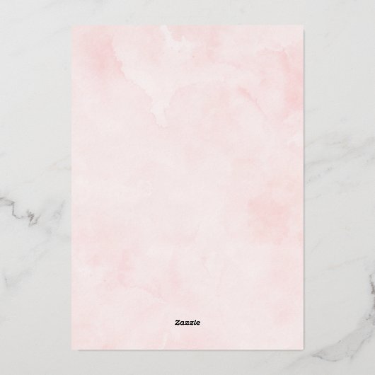 シルバースクリプト赤面ウォーター結婚カラー 箔招待状 (裏面)