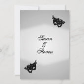 シルバースクリーンシアターテーマ結婚式招待状 招待状 (裏面)