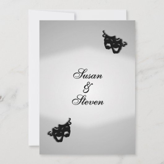 シルバースクリーンシアターテーマ結婚式招待状 招待状 (裏面)