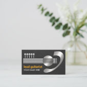 シルバースタイリッシュギタープロフェッショナルDJ 名刺 (スタンド正面)