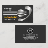 シルバースタイリッシュギタープロフェッショナルDJ 名刺 (正面/裏面)
