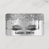 シルバースタイリッシュグリッターが睫毛を滴らせる 名刺 (正面)