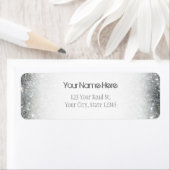 シルバースタイリッシュグリッターグリッツ写真 ラベル (インサイチュ)