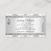 シルバースタイリッシュグリッタースきらめくターズ単角 名刺 (裏面)