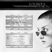 シルバースタイリッシュグリッタースきらめくターズ単角 名刺