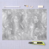 シルバースタイリッシュグリッタートロピカルジャングル葉 薄葉紙 (クラフト)