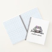 シルバースタイリッシュグリッターメイクアップアーティストビジネス ノートブック (内部)