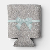 シルバースタイリッシュセクイン、ボウ、リボン 缶クーラー (裏面)