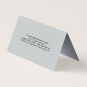 シルバースタイリッシュバックグラウンドでカスタマイズ可能 名刺 (裏面)