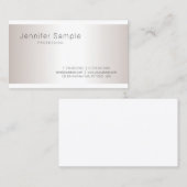 シルバースタイリッシュモダンシンプルプロフェッショナル 名刺 (正面/裏面)