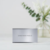 シルバースタイリッシュルックライトプロフェッショナルエレガント 名刺 (スタンド正面)