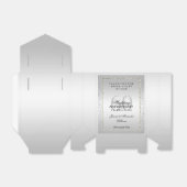 シルバースタイリッシュ紙吹雪60th結婚's Thank You フェイバーボックス (折り畳みなし)