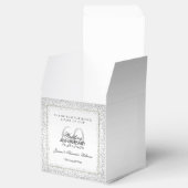 シルバースタイリッシュ紙吹雪60th結婚's Thank You フェイバーボックス (オープン)