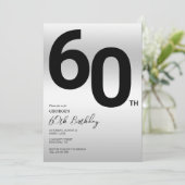 シルバースタイリッシュ60歳の誕生日パーティー 招待状 (スタンド正面)