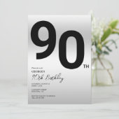 シルバースタイリッシュ90歳の誕生日パーティー 招待状 (スタンド正面)