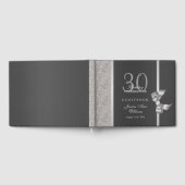 シルバースタイリッシュ&ブラック誕生日パーティー ゲストブック (全面)