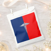 シルバースタイルカドゥセウス医療シンボルリーグ フェイバーバッグ (クリップ留めされた状態)