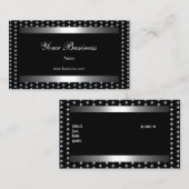 シルバースタッズブラッククエレガントラス 名刺 (正面/裏面)