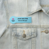 シルバースタッフ名バッジカスタム(ロゴと文字) 名札 (インサイチュ)