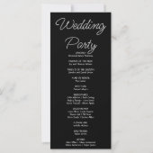 シルバースターの天体ブラック結婚式プログラム (裏面)