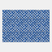 シルバースターズオン、パープル、コバルトブルー、エメラルド ラッピングペーパーシート (正面2)