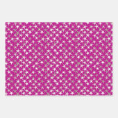 シルバースターズオン、パープル、コバルトブルー、エメラルド ラッピングペーパーシート (正面)