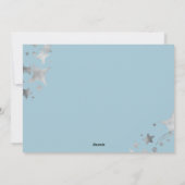 シルバースターズクリスマスフォトトリオパステルブルー シーズンカード (裏面)