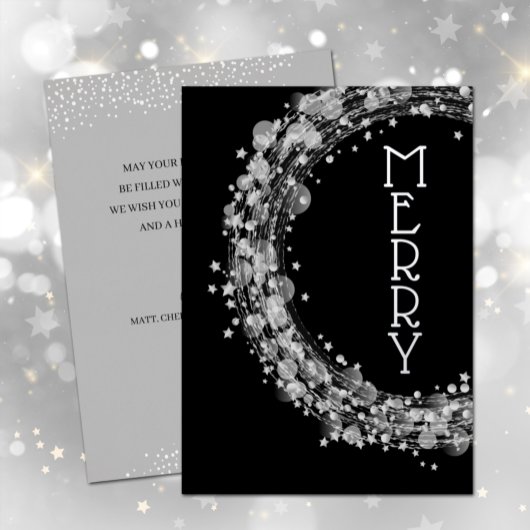 シルバースターズクリスマス 箔招待状