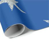 シルバースターズブルーシンプル ラッピングペーパー (ロールコーナー)