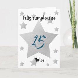 シルバースターズボーイスペインの誕生日 カード