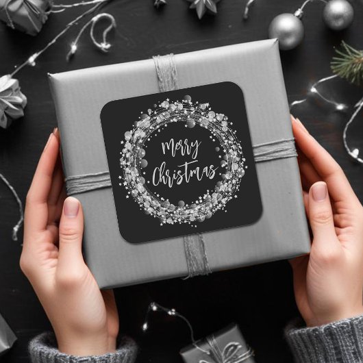 シルバースターズメリークリスマス スクエアシール