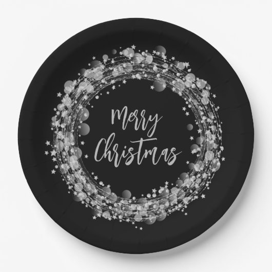 シルバースターズメリークリスマス ペーパープレート (正面)